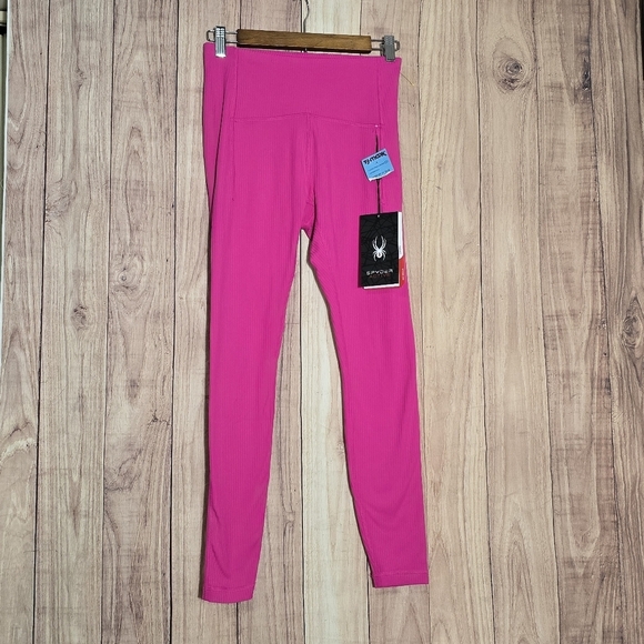 Spyder Active Pink Chafe Resistant Zip Pocket Leggings Size Small NWT - Picture 11 of 14